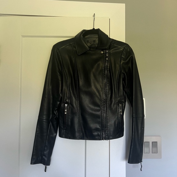 Sleek & Chic Faux Leather Moto Jacket - RW&CO, Size S - Picture 7 of 7